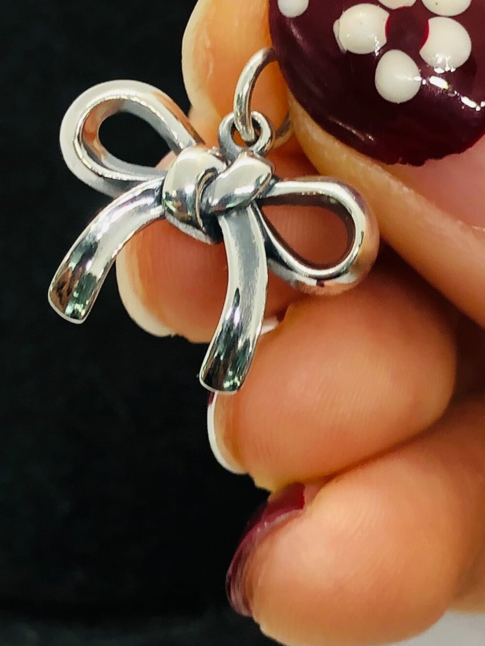 James Avery Bow Charm Sterling Silver